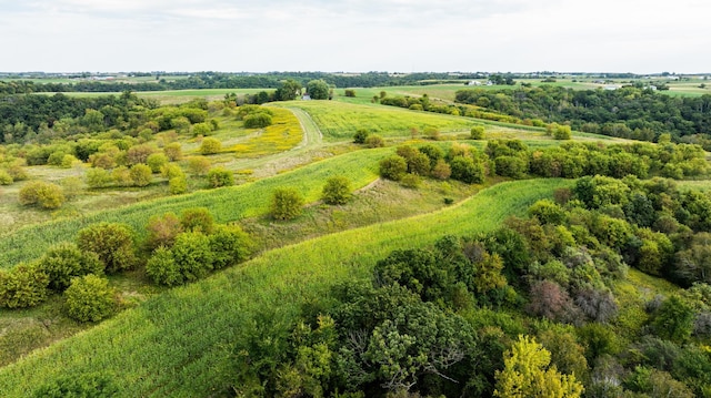 aerial view with a rural view