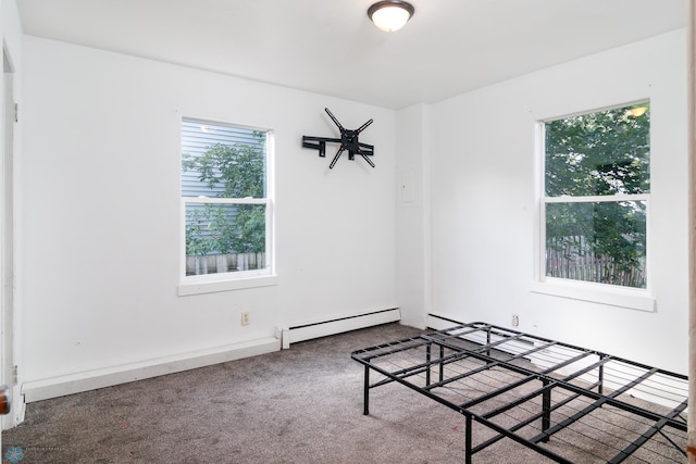 interior space featuring a baseboard radiator