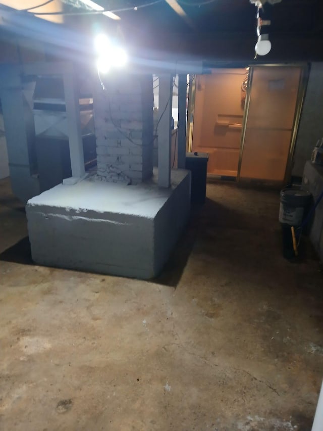 view of basement