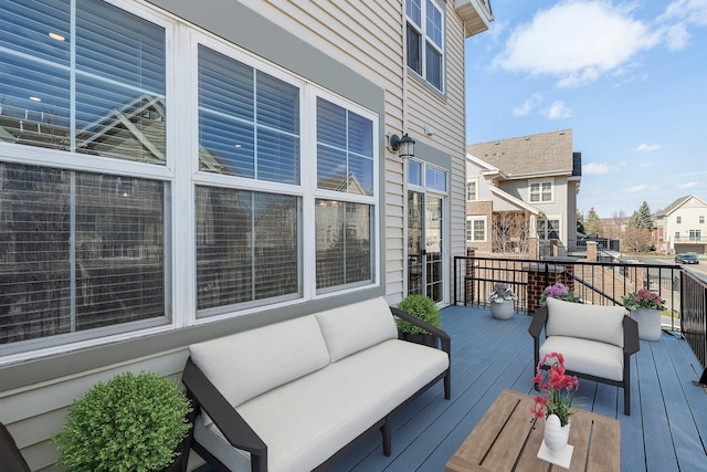 deck with outdoor lounge area
