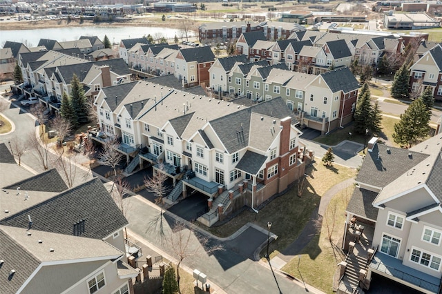 drone / aerial view featuring a residential view
