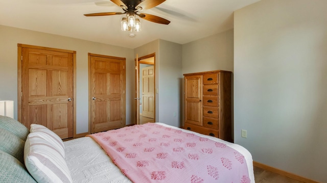 bedroom with ceiling fan