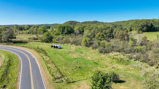 drone / aerial view featuring a rural view