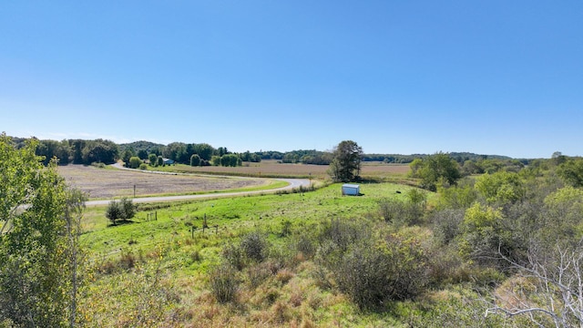 exterior space featuring a rural view