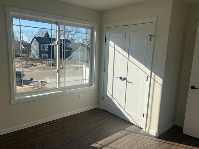 doorway featuring hardwood / wood-style floors