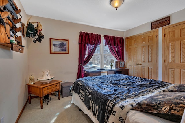 bedroom with carpet floors