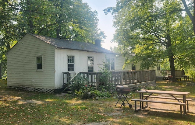 exterior space featuring a deck