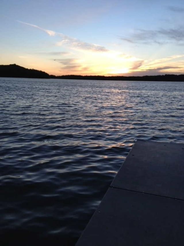 water view with a dock