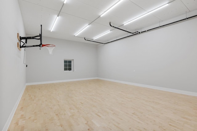 unfurnished room featuring light wood-type flooring