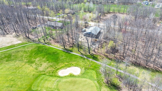 bird's eye view featuring view of golf course