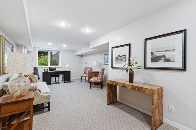 view of carpeted living room