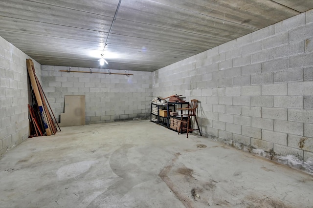 view of basement