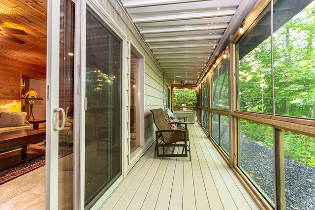 view of sunroom