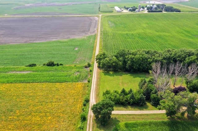 aerial view featuring a rural view