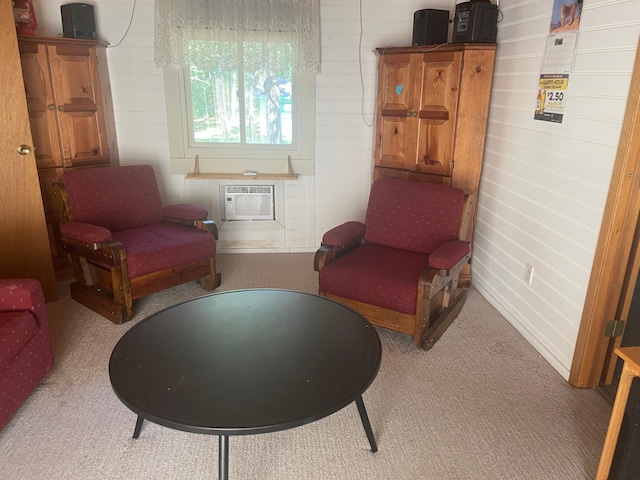 24126 County Road 19, Merrifield, MN 56465 - sitting room with carpet flooring and an AC wall unit