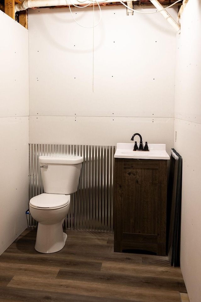 50165 Sailer Rd, Frazee, MN 56544 - bathroom featuring toilet and hardwood / wood-style floors