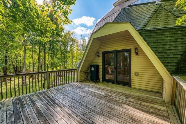 view of wooden deck