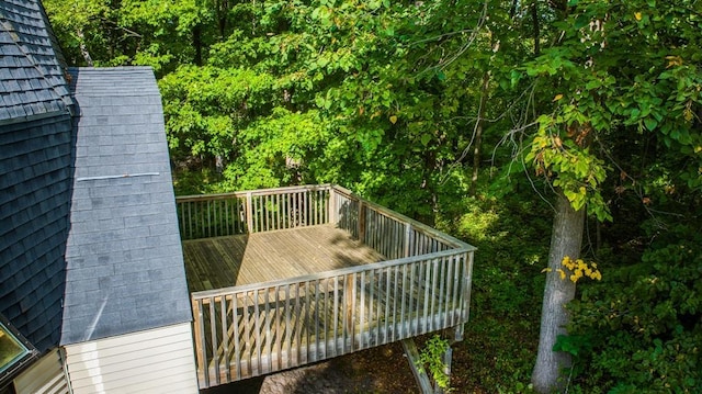 exterior space featuring a wooden deck