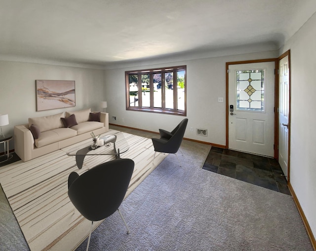 view of carpeted living room