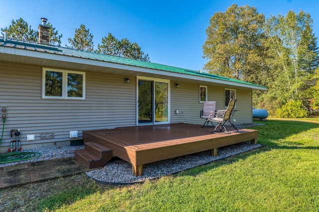 exterior space with a lawn