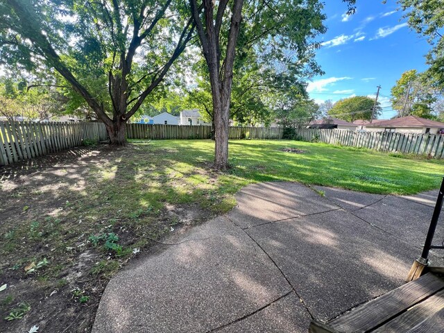 view of yard featuring a patio