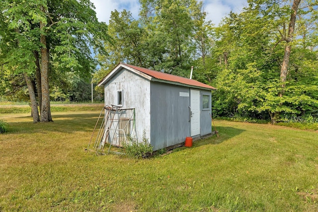 view of shed
