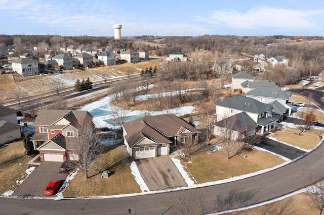 bird's eye view featuring a residential view