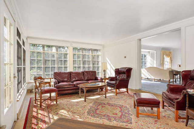 sunroom / solarium with french doors