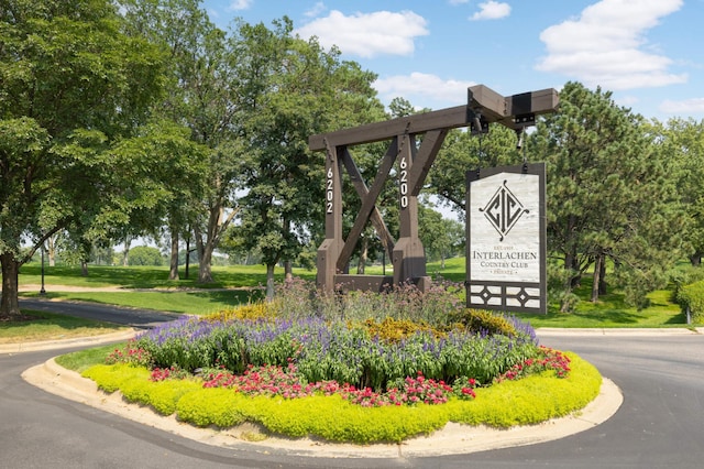 view of community sign