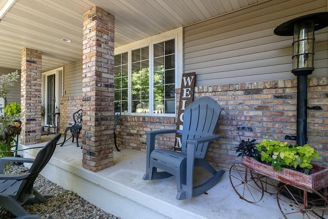 view of patio with a porch