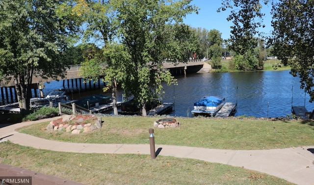 view of water feature