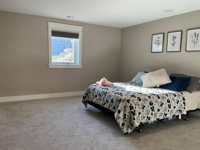 view of carpeted bedroom