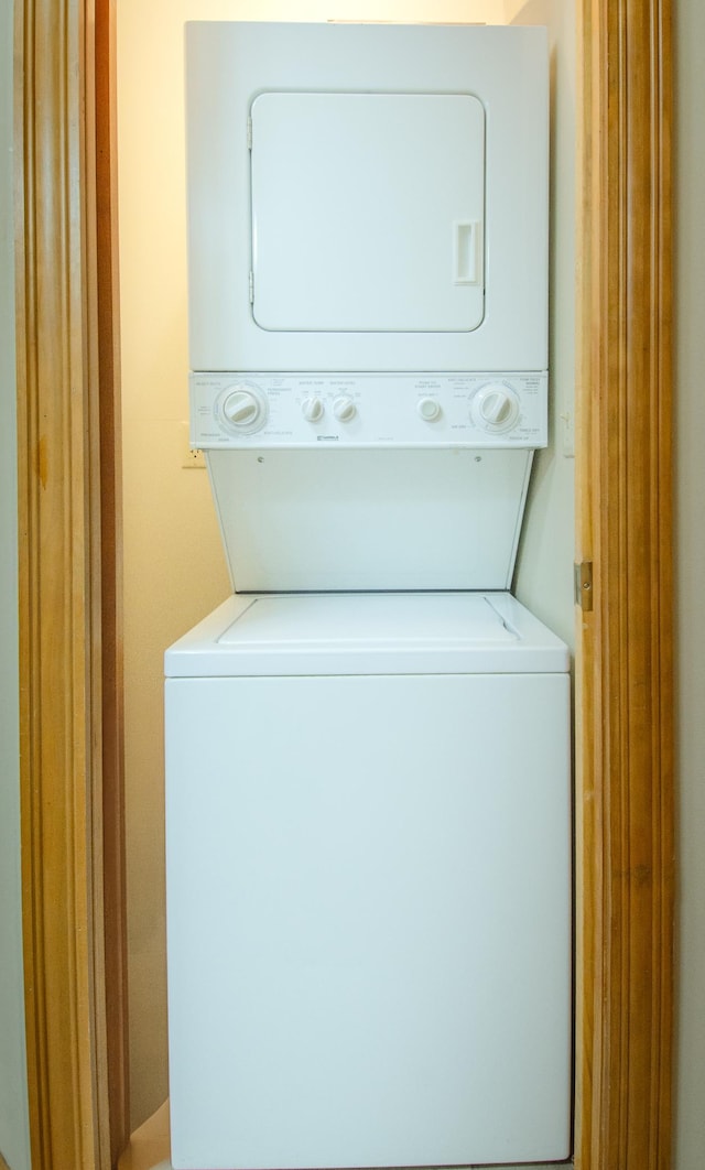 7983 County Road 127, Brainerd, MN 56401 - laundry room with stacked washing machine and dryer