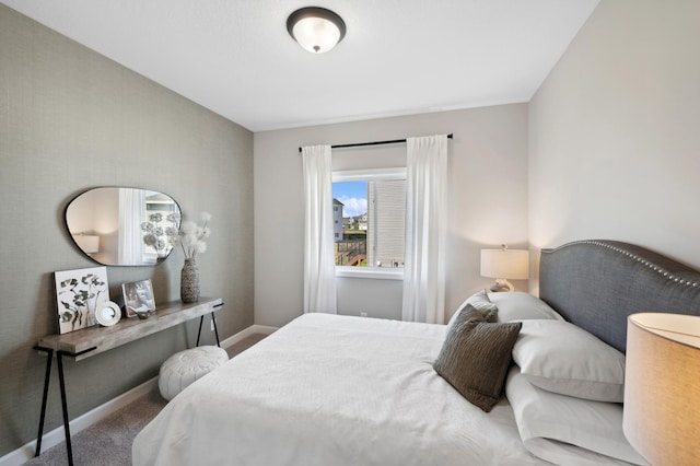 bedroom with carpet floors