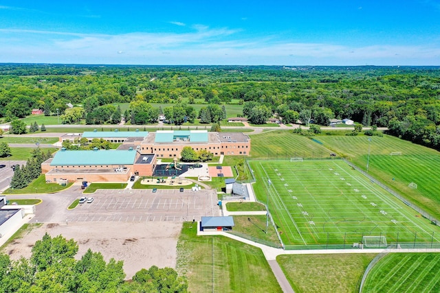 aerial view with a rural view