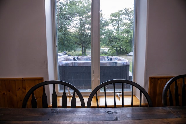 view of dining room