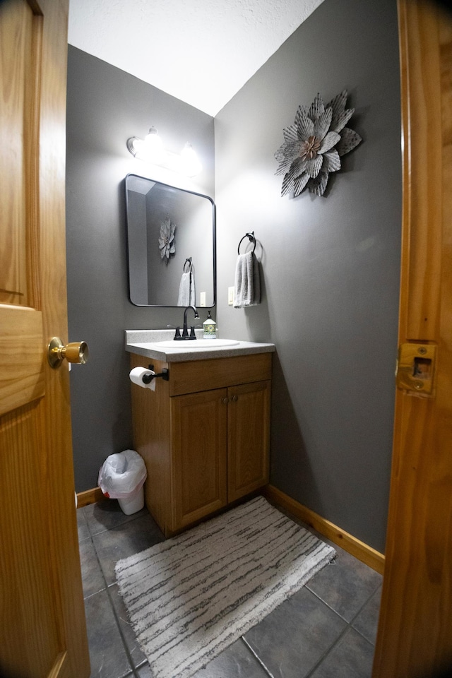 bathroom featuring vanity and tile patterned floors