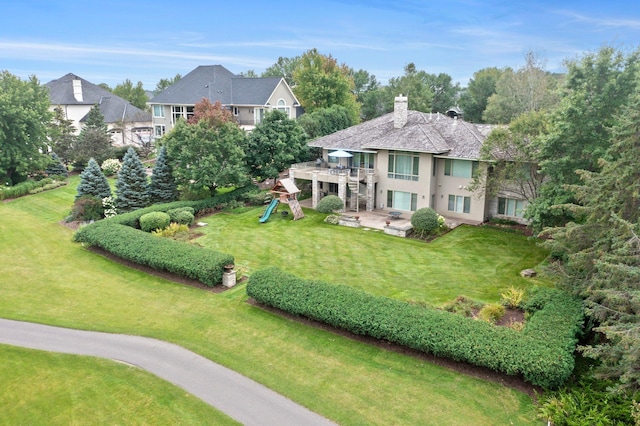 birds eye view of property