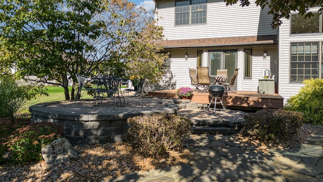 view of patio with a deck