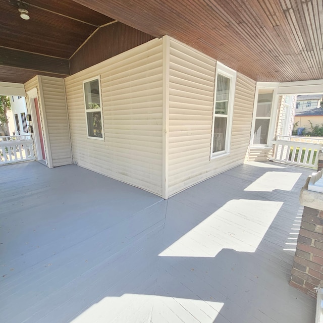 view of patio / terrace featuring covered porch