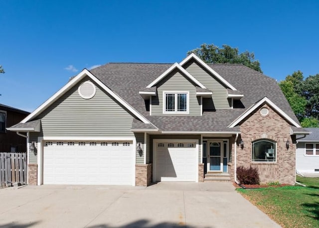 view of front of home featuring a garage