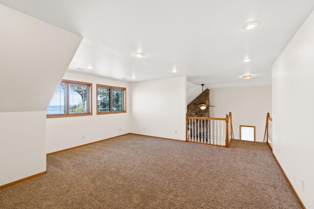 interior space featuring vaulted ceiling