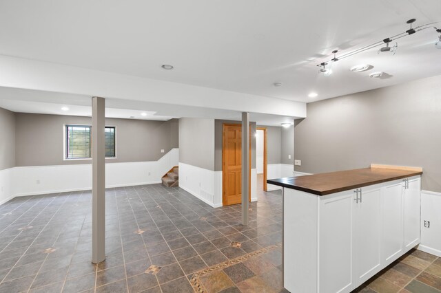 interior space with white cabinetry