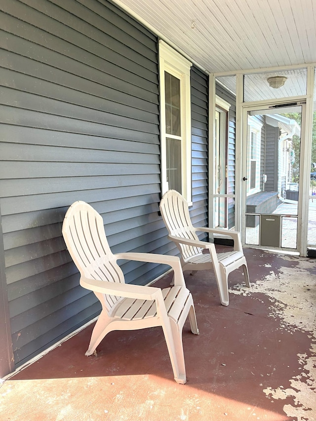 view of patio with a porch