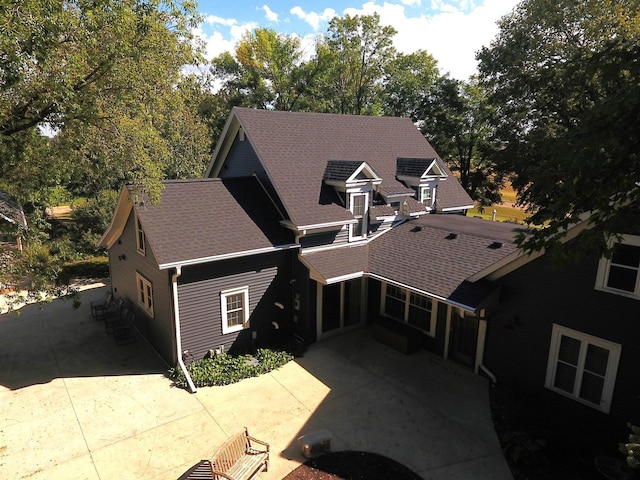 view of front of house with a patio area