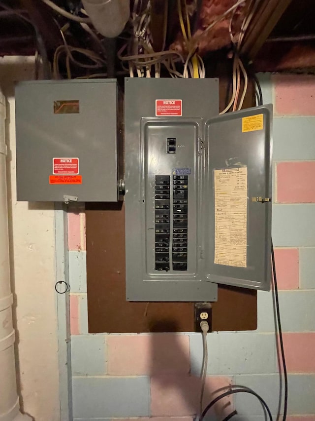 utility room with electric panel