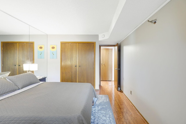 bedroom featuring light hardwood / wood-style flooring