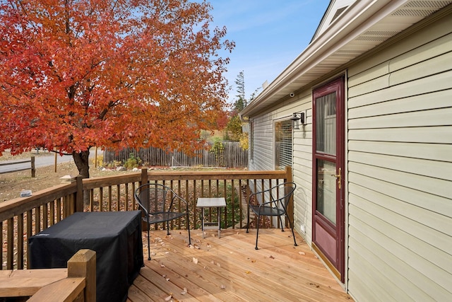 view of wooden deck