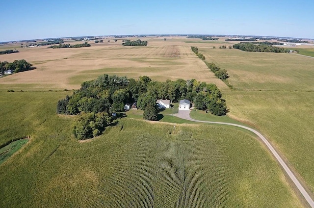 bird's eye view featuring a rural view