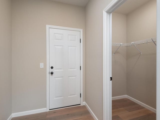 interior space featuring hardwood / wood-style floors